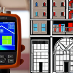 **Prompt:** Energy audit of a building, showcasing thermal imaging equipment, Portuguese building architecture, focus on identifying heat loss, professional setting, ADENE certification logo subtly displayed.