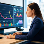 A focused professional woman, fully clothed in a modest business suit, seated at a sleek modern desk. She is intently viewing a translucent digital energy dashboard displaying detailed consumption graphs and figures, with well-formed hands naturally resting on the desk. The background is a clean, bright, and organized office environment, featuring abstract representations of energy flow and data visualization. Soft, professional lighting highlights her thoughtful expression. safe for work, appropriate content, fully clothed, professional, perfect anatomy, correct proportions, natural pose, well-formed hands, proper finger count, natural body proportions, high-quality professional photography.