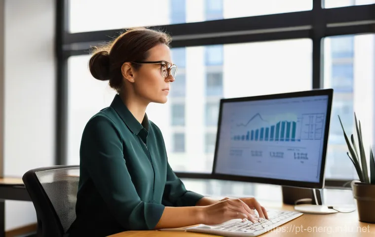 에너지관리 현업자의 하루 일과 - **Prompt 1: The Digital Awakening: Morning Data Analysis**
"A female energy manager in her late ...