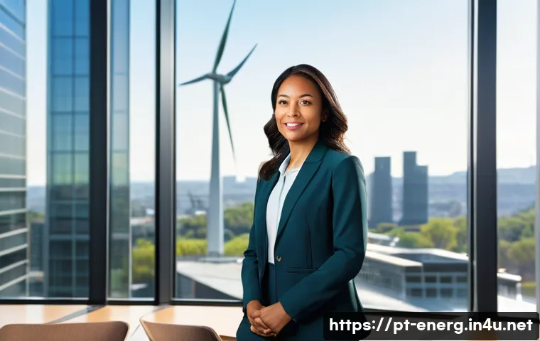 에너지관리 자격증 활용 가능한 직업군 - **Prompt Title: Corporate Energy Visionary**
"A dynamic, mid-30s female Corporate Energy Manage...