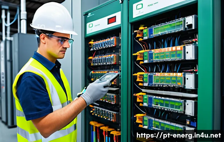 에너지관리 실기시험 준비 팁 - A detailed scene inside a modern industrial facility focused on energy management training: an adult...