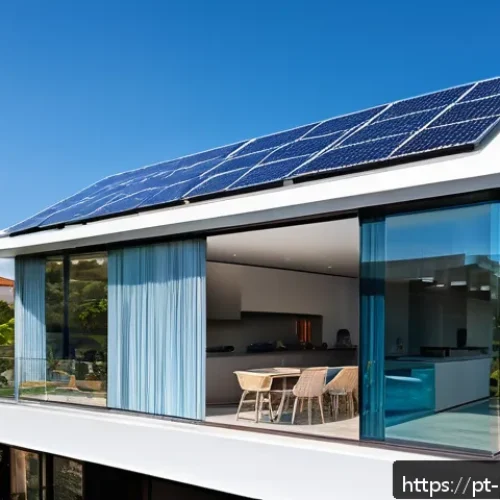 Home 30 에너지관리와 관련된 최신 학술 연구 - A modern Brazilian residential rooftop featuring advanced bifacial solar panels under bright sunligh...